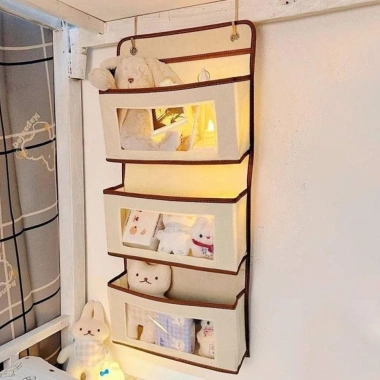 Kệ sắp xếp & túi vải không dệt treo tường 1‑3 lớp - Lưu trữ phòng ngủ, mỹ phẩm, đồ chơi - Giá 77.440₫