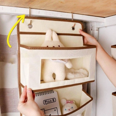Kệ sắp xếp & túi vải không dệt treo tường 1‑3 lớp - Lưu trữ phòng ngủ, mỹ phẩm, đồ chơi - Giá 77.440₫