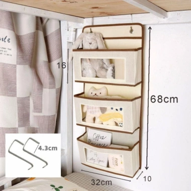 Kệ sắp xếp & túi vải không dệt treo tường 1‑3 lớp - Lưu trữ phòng ngủ, mỹ phẩm, đồ chơi - Giá 77.440₫