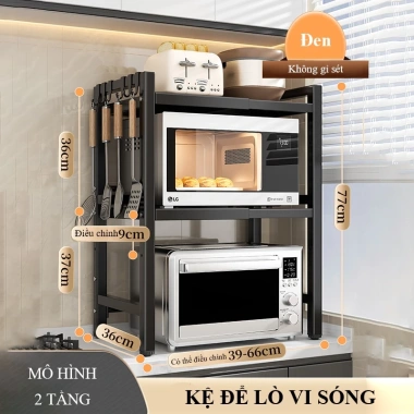 Kệ SHINNY lò nướng, lò vi sóng 1-2 tầng, khung thép carbon dày dặn, giá 375k 8