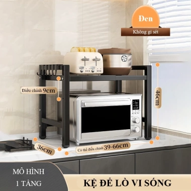 Kệ SHINNY lò nướng, lò vi sóng 1-2 tầng, khung thép carbon dày dặn, giá 375k 10