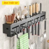 Kệ treo đồ nhà bếp dán tường inox không gỉ MKS021 giá cài dao, kéo đồ dùng đa năng, giảm tới 20% 7