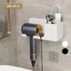 Kệ Treo Máy Sấy Tóc Dán Tường - Khe Móc Dây, Ống Đựng Lược, Chịu Lực, Giá 20.000₫ 7