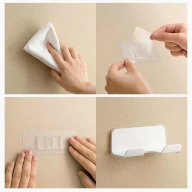 Kệ treo máy sấy tóc Takyhome trắng – Dán tường, lắp đặt nhanh, tiện lợi, 39.000 VND 6