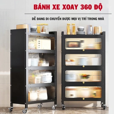Kệ Tủ Bếp YTC 5 Tầng Đa Năng Cửa Trong Suốt Chống Bụi Tiện Lợi Giá Ưu Đãi 684.000₫ 2