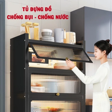 Kệ Tủ Bếp YTC 5 Tầng Đa Năng Cửa Trong Suốt Chống Bụi Tiện Lợi Giá Ưu Đãi 684.000₫ 4