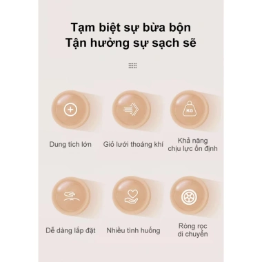 Kệ xe đẩy lưới sắt đa năng cho bếp - Bảo quản rau củ, có bánh xe, giá 204.000 VND 9