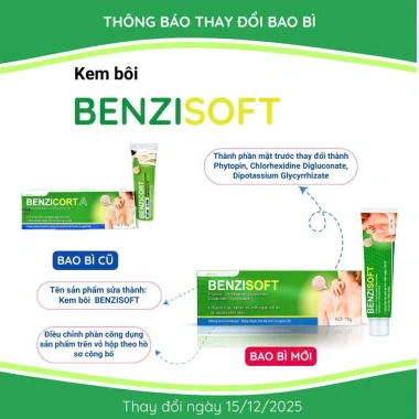 Kem Bôi Muỗi Dị Ứng Benzicort 12g/20g - Chống Ngứa, Viêm Da, Ngừa Hăm, Mụn Nhọt, Giảm Giá 75.000đ 2