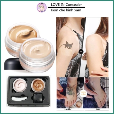 Kem che hình xăm Love in – Bỏ hình xăm hiệu quả, bền màu, không thấm nước, phù hợp mọi tone da – 99.000đ Kem che hình xăm Love in – Bỏ hình xăm hiệu quả, bền màu, không thấm nước, phù hợp mọi tone da – 99.000đ