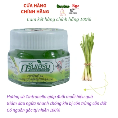 Kem chống muỗi Green Balm Mosquito (Thailand) - Hiệu quả, giảm giá 32.000đ, bảo vệ 24h
