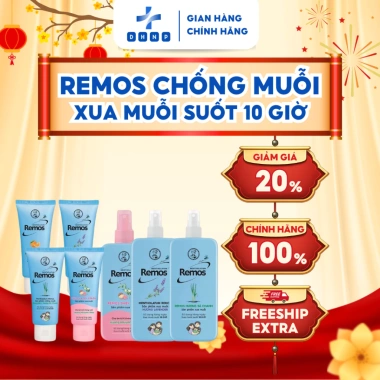 Kem Chống Muỗi Remos 70g & Xịt Đuổi Muỗi 70/150ml Bé & Người Lớn - Giá 59.000đ