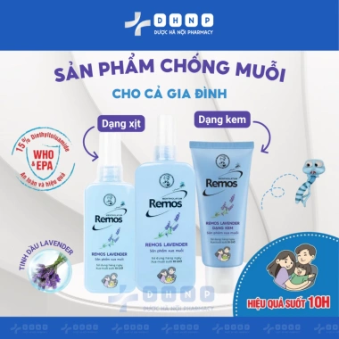 Kem Chống Muỗi Remos 70g & Xịt Đuổi Muỗi 70/150ml Bé & Người Lớn - Giá 59.000đ