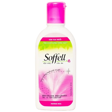 Kem Chống Muỗi Soffell 60ml - Công Thức Tự Nhiên, Không Kích Ứng, Giá 38.000