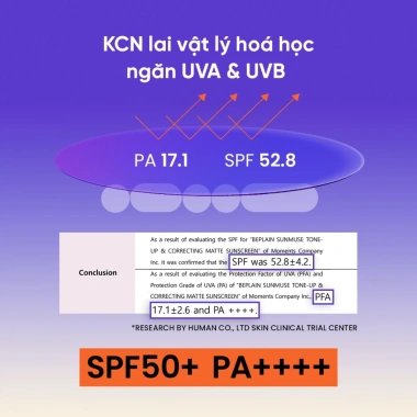 Kem chống nắng Beplain Sunmuse SPF 50+ PA++++ 50mL Nâng tone Matte Hiệu chỉnh da Giá chỉ 388.000đ 6