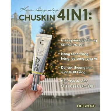 Kem chống nắng Chuskin nâng tone SPF50+ kiềm dầu, bảo vệ da 12h - Giảm giá 299.000₫ 3