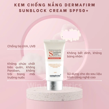 Kem Chống Nắng Dermafirm SPF50+ PA+++ Không Nhờn Dành Cho Da Dầu, Mụn, Nhạy Cảm - Giá 744.000đ