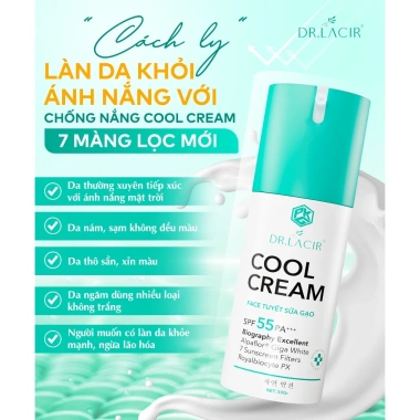 Kem Chống Nắng Dr. Lacir Cool Cream SPF55++ 50ml - Dưỡng Da Ngày, Mẫu Mới 2.025, Giá 243.000 VND 8