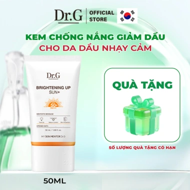 Kem Chống Nắng Dr.G Brightening Up Sun+ SPF50+ PA+++ 50ml Nâng Tông Kiềm Dầu, Sáng Da - 435k