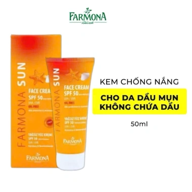 Kem Chống Nắng FARMONA Sun Face Cream Oil Free SPF50 Dầu Mụn 50ml Bảo Vệ Da 3 Kem Chống Nắng FARMONA Sun Face Cream Oil Free SPF50 Dầu Mụn 50ml Bảo Vệ Da 3