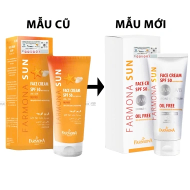 Kem Chống Nắng FARMONA Sun Face Cream Oil Free SPF50 Dầu Mụn 50ml Bảo Vệ Da
