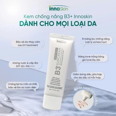 Kem Chống Nắng Innoskin B3 Suncream 50g - Bảo Vệ Da, Giá Ưu Đãi 279.000đ 8