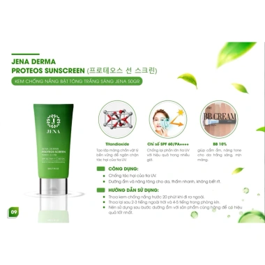 Kem Chống Nắng JENA Hàn Quốc Bật Tông Trắng Sáng 50g SPF50 Giá Ưu Đãi 680k 3