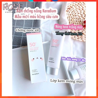 Kem Chống Nắng Karadium Sun Snail Repair SPF50+ PA+++ Nâng Tông Siêu Xinh Bảo Vệ Da Cấp Ẩm - 175.000 VND 5