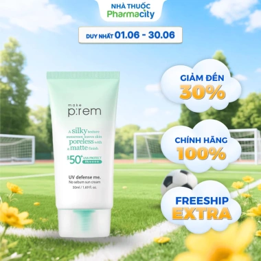 Kem Chống Nắng Make p:rem Vật Lý Kiềm Dầu Khô Ráo 50ml SPF, Giá ưu đãi 369.600 VND