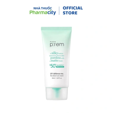 Kem Chống Nắng Make p:rem Vật Lý Kiềm Dầu Khô Ráo 50ml SPF, Giá ưu đãi 369.600 VND