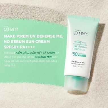 Kem Chống Nắng Make p:rem Vật Lý Kiềm Dầu Khô Ráo 50ml SPF, Giá ưu đãi 369.600 VND