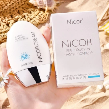 Kem Chống Nắng NICOR CREAM SPF50+ Dưỡng Trắng Da Kiềm Dầu Bã Nhờn Lâu Trôi Giá 21.000 Kem Chống Nắng NICOR CREAM SPF50+ Dưỡng Trắng Da Kiềm Dầu Bã Nhờn Lâu Trôi Giá 21.000