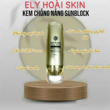 Kem Chống Nắng Sun Block SPF50+ Nâng Tone Hàn Quốc - Giá sỉ 5 & 10 lọ, 650k (780k) Ely Hoài