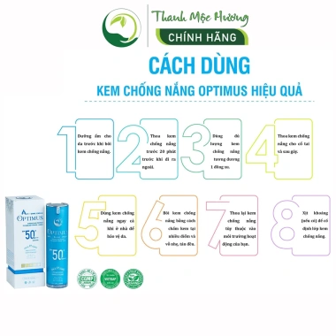 Kem Chống Nắng Thanh Mộc Hương Optimus Anti Shine 50ml SPF 50+ - Giá 129.000đ, không bóng 2