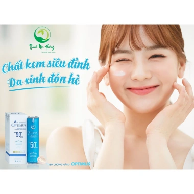 Kem Chống Nắng Thanh Mộc Hương Optimus Anti Shine 50ml SPF 50+ - Giá 129.000đ, không bóng 3