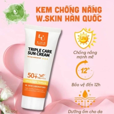 Kem chống nắng W.Skin Lab SPF50+ tệp mịn, không vệt trắng, không cay mắt 315k 4