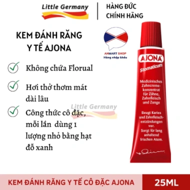 Kem đánh răng Ajona Crest Đức 25ml – Làm sạch cao răng, ngừa viêm nướu, diệt hôi miệng, mọi lứa tuổi – 92.400 VND 3