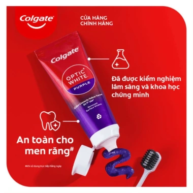 Kem Đánh Răng Colgate Optic White Purple 100g - Trung Hòa Sắc Tố Vàng Giá 60.000 8