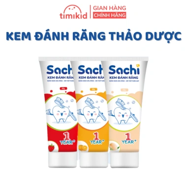 Kem đánh răng Sachi dạng tuýp 60g - làm sạch, ngừa sâu răng, khử mùi hôi miệng, an toàn cho bé, giảm giá 51.000₫ 2