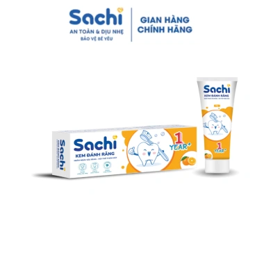 Kem đánh răng Sachi dạng tuýp 60g - làm sạch, ngừa sâu răng, khử mùi hôi miệng, an toàn cho bé, giảm giá 51.000₫ 6