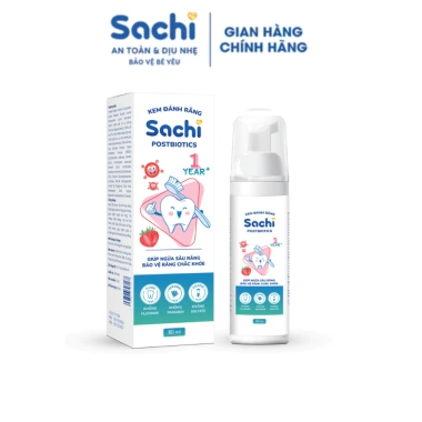 Kem đánh răng Sachi dạng tuýp 60g - làm sạch, ngừa sâu răng, khử mùi hôi miệng, an toàn cho bé, giảm giá 51.000₫ 10