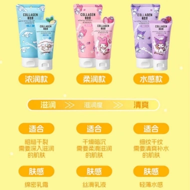 Kem Dưỡng Tay Sanrio Cinnamoroll Hello Kitty 80g Unisex Dễ Thương Chống Nứt Kawaii Quà Tặng