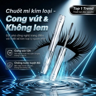Kem lót mi tuýp thép - Mascara dày dài, cong giữ nếp, không lem, tự nhiên - 99.789đ 7