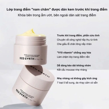 Kem Lót RED EARTH Chính Hãng 15g/50g Dưỡng Ẩm Cao Cấp, Che Lỗ Chân Lông, Da Mềm Mịn