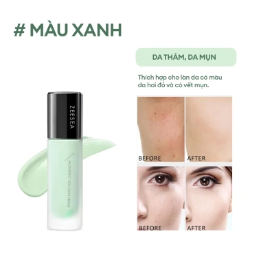 Kem lót Zeesea kiềm dầu, nâng tông, che khuyết điểm, lâu trôi, đa dạng da – 115k