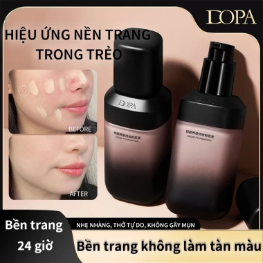 Kem nền DOPA bền màu 24h, kiểm soát dầu, chống nước & mồ hôi, da mịn suốt ngày
