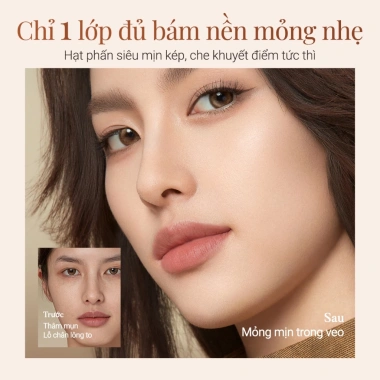 Kem nền Lasting CARSLAN 5g mini - Dưỡng ẩm, kiểm soát dầu, che phủ toàn diện, lâu trôi 24h - Chỉ 79.000₫