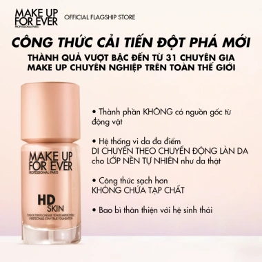 Kem nền Make Up For Ever HD Skin 30ml Kiềm dầu che khuyết điểm trôi 24h 550.000 4