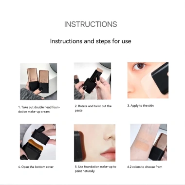 Kem Nền Thỏi 3in1 Dưỡng Ẩm & Che Khuyết Điểm, Kèm Cọ Chuyên Dụng, Lâu Trôi Cả Ngày - 110k 8