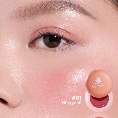 Kem Trang Điểm Đa Năng 5 trong 1: Phấn Mắt, Son Môi, Kem Má Thủy Tinh, Cỏ Mềm - Giá chỉ 170.000₫