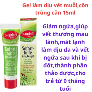Kem và Xịt Chống Muỗi, Côn Trùng S-quitofree Nội Địa Đức - Giá 125k Giảm Đặc Biệt